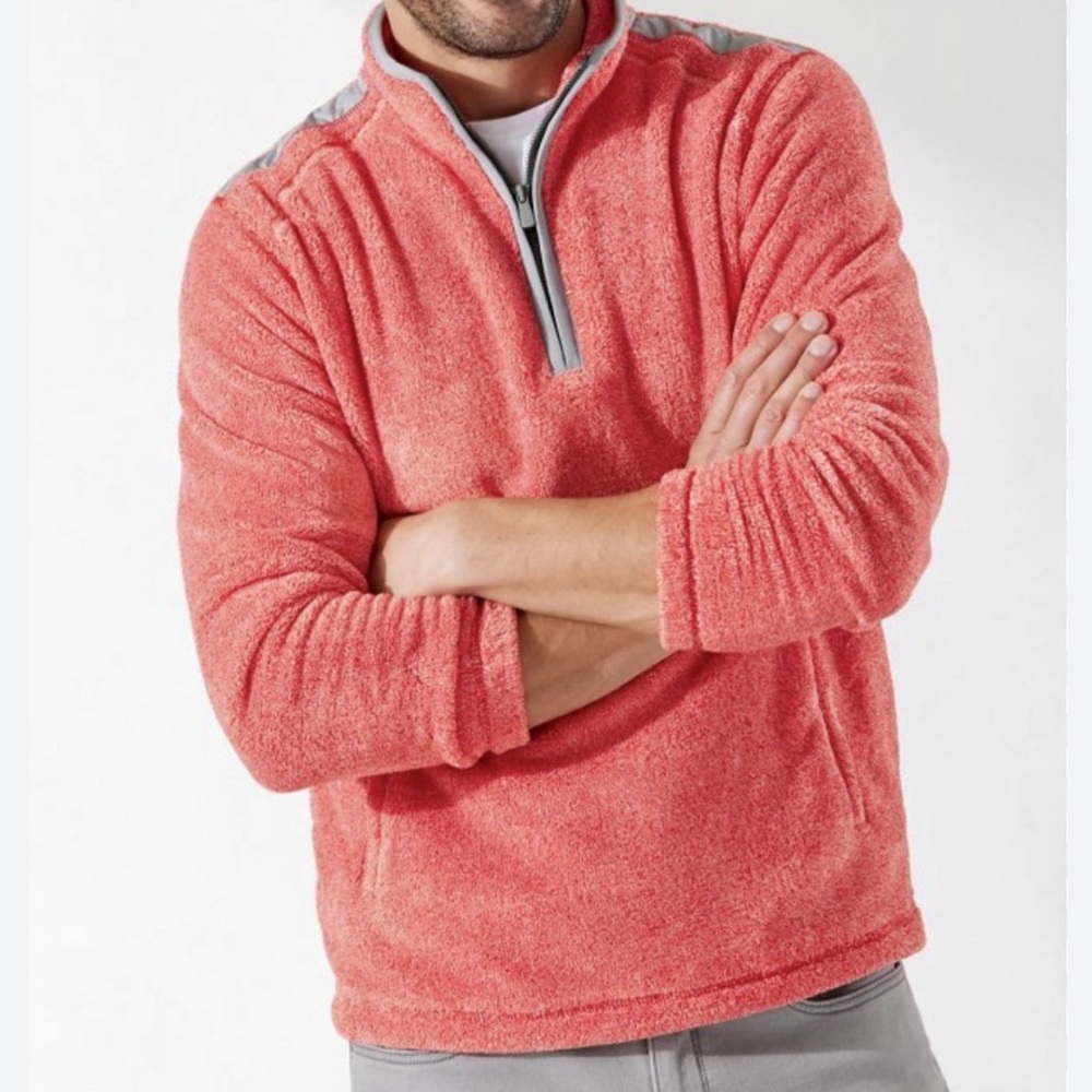 Tommy Bahama Men’s Cascade Poinciana Cozy Fleece Half Zip Pullover. Size‎ XL.